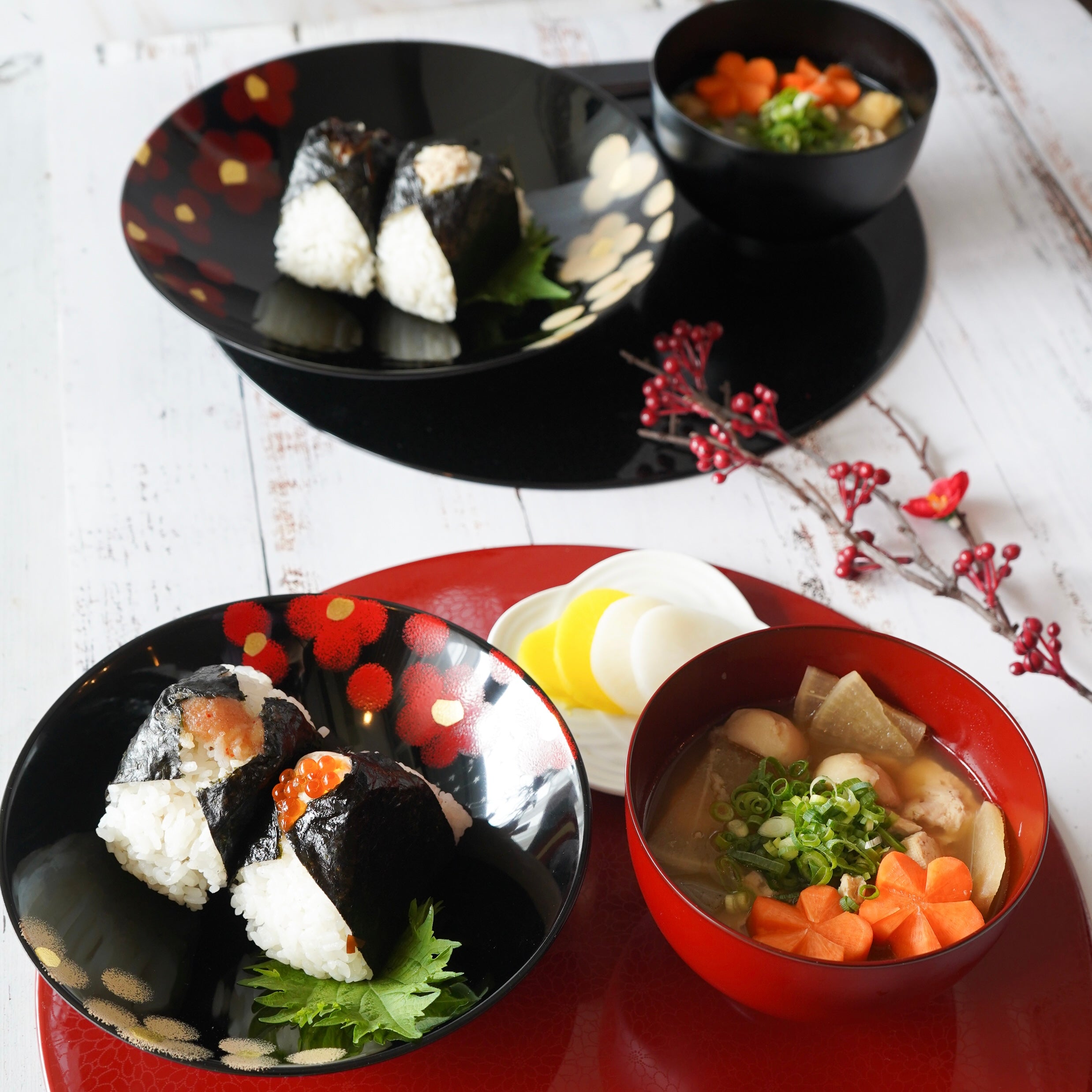 Urushi Lacquer “Meoto” Bowl Set