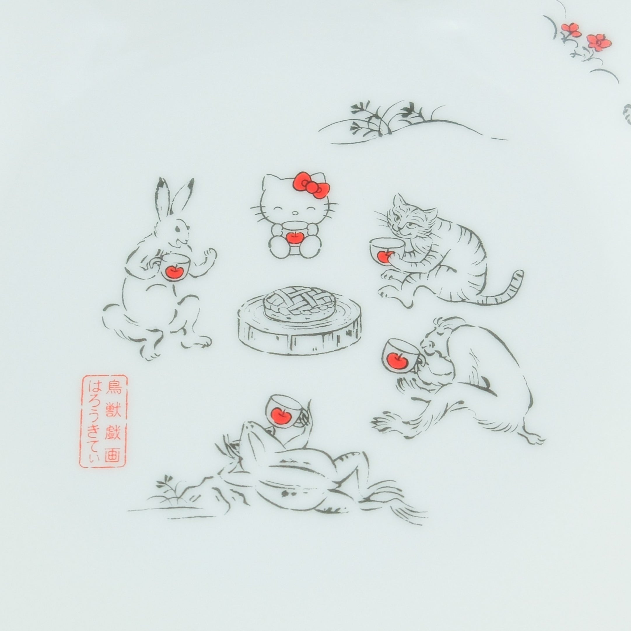 Tachikichi × Hello Kitty “Choju-Giga Collection” Porcelain Deep Plate