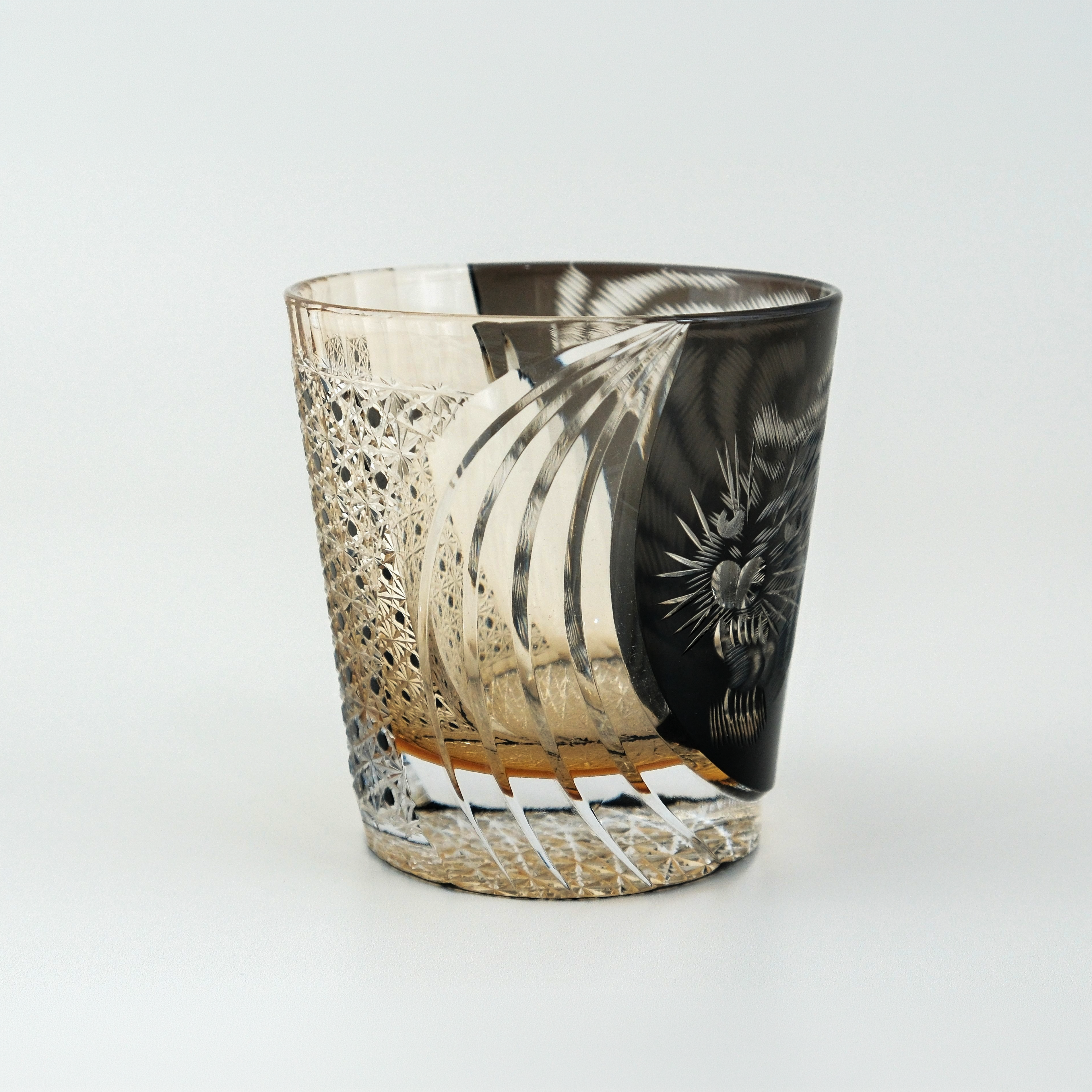 Japanese Hand-Carved Kiriko Glass “Ferocious Tiger”