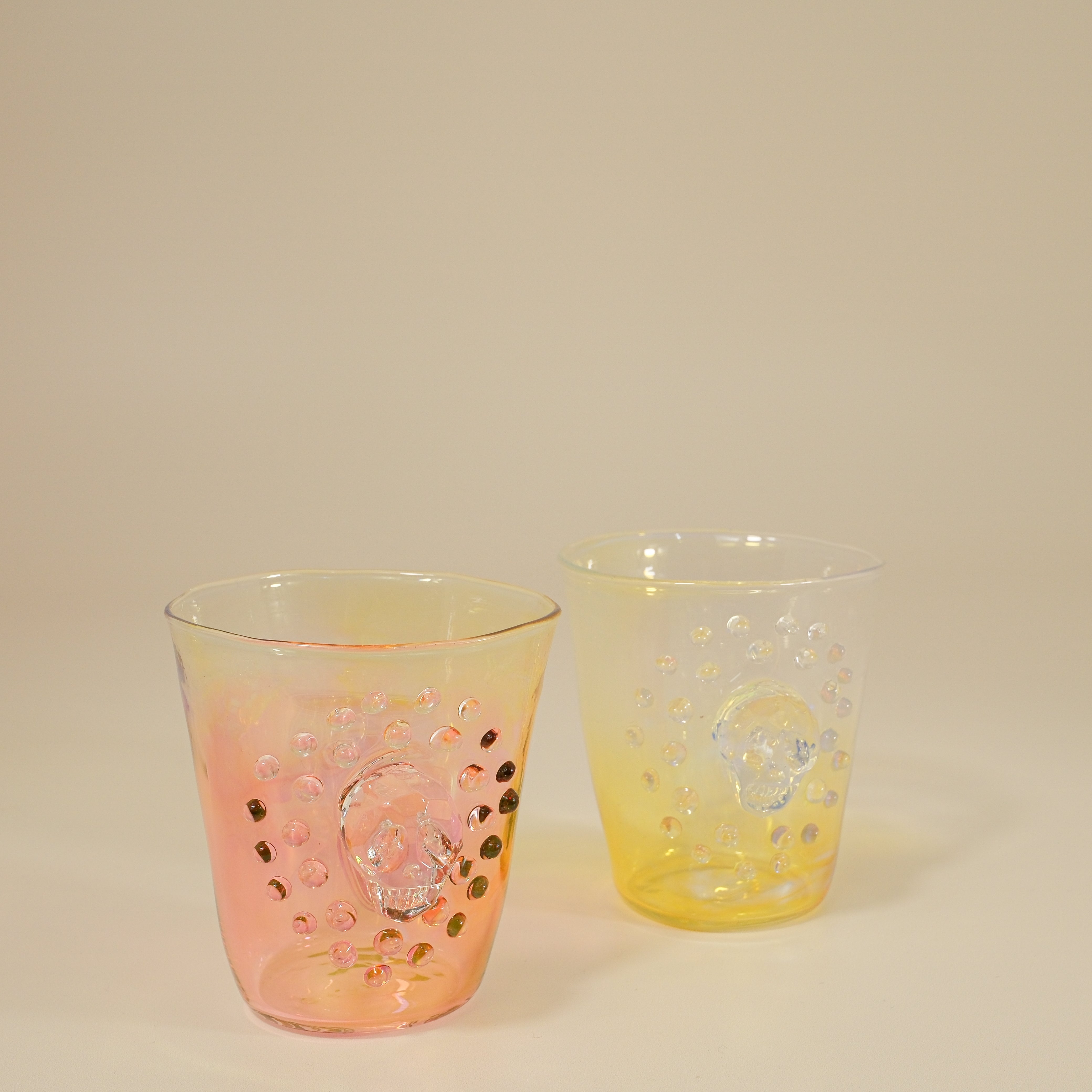 “Luminous Skull Mini Glass Set” by Makiko Inoya