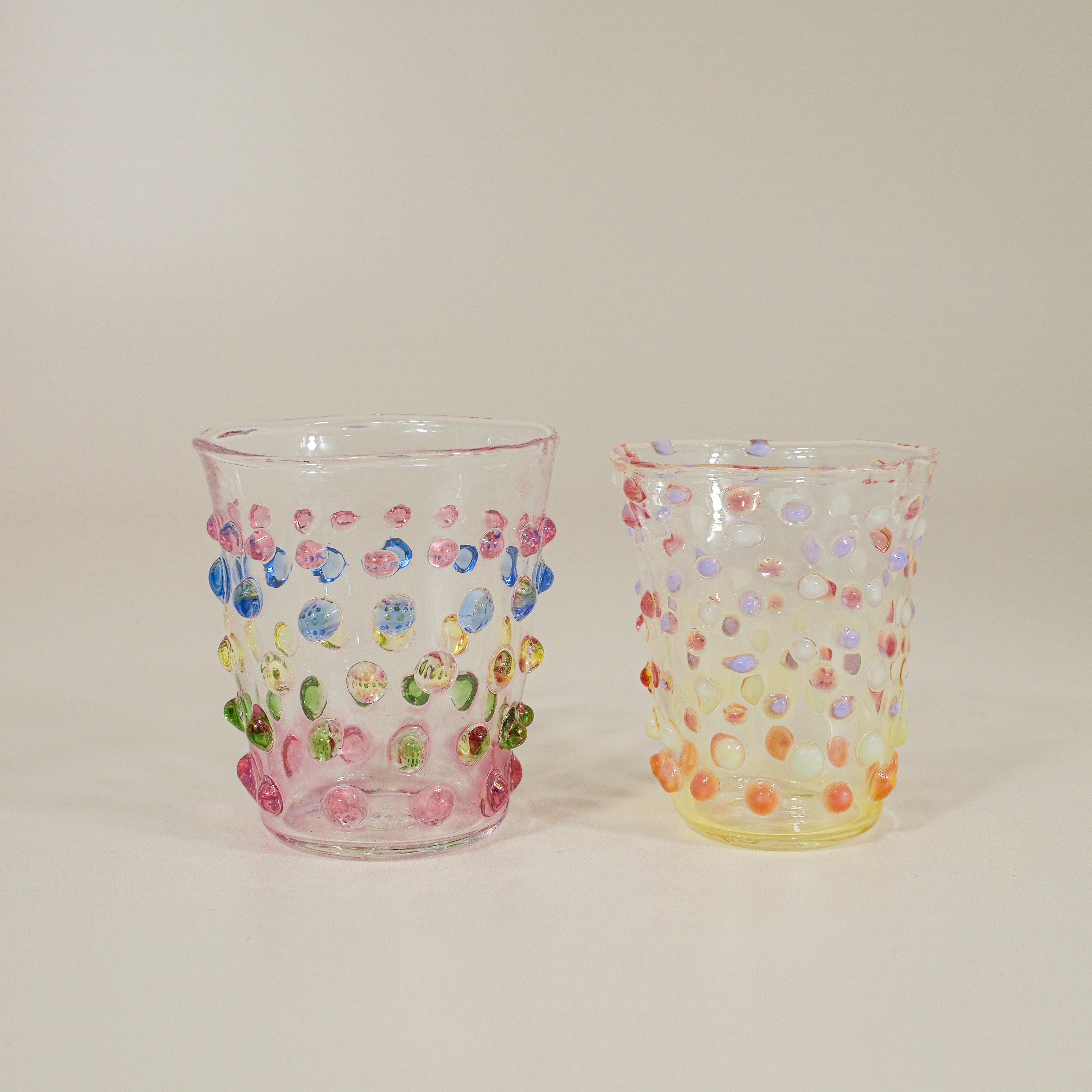 “Rainbow Dot Glass Set” by Makiko Inoya
