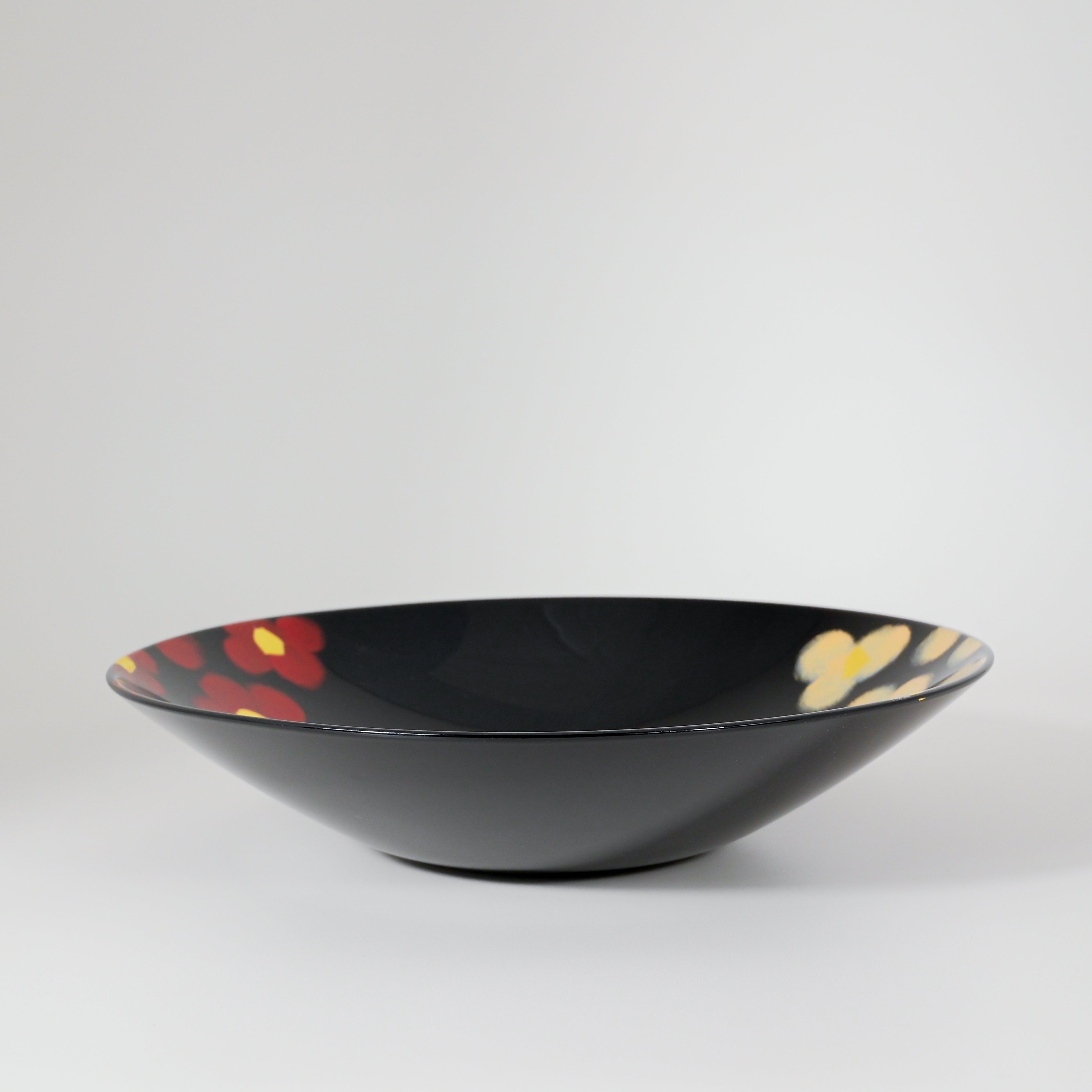 Urushi Lacquer Large Bowl – Hana Motif