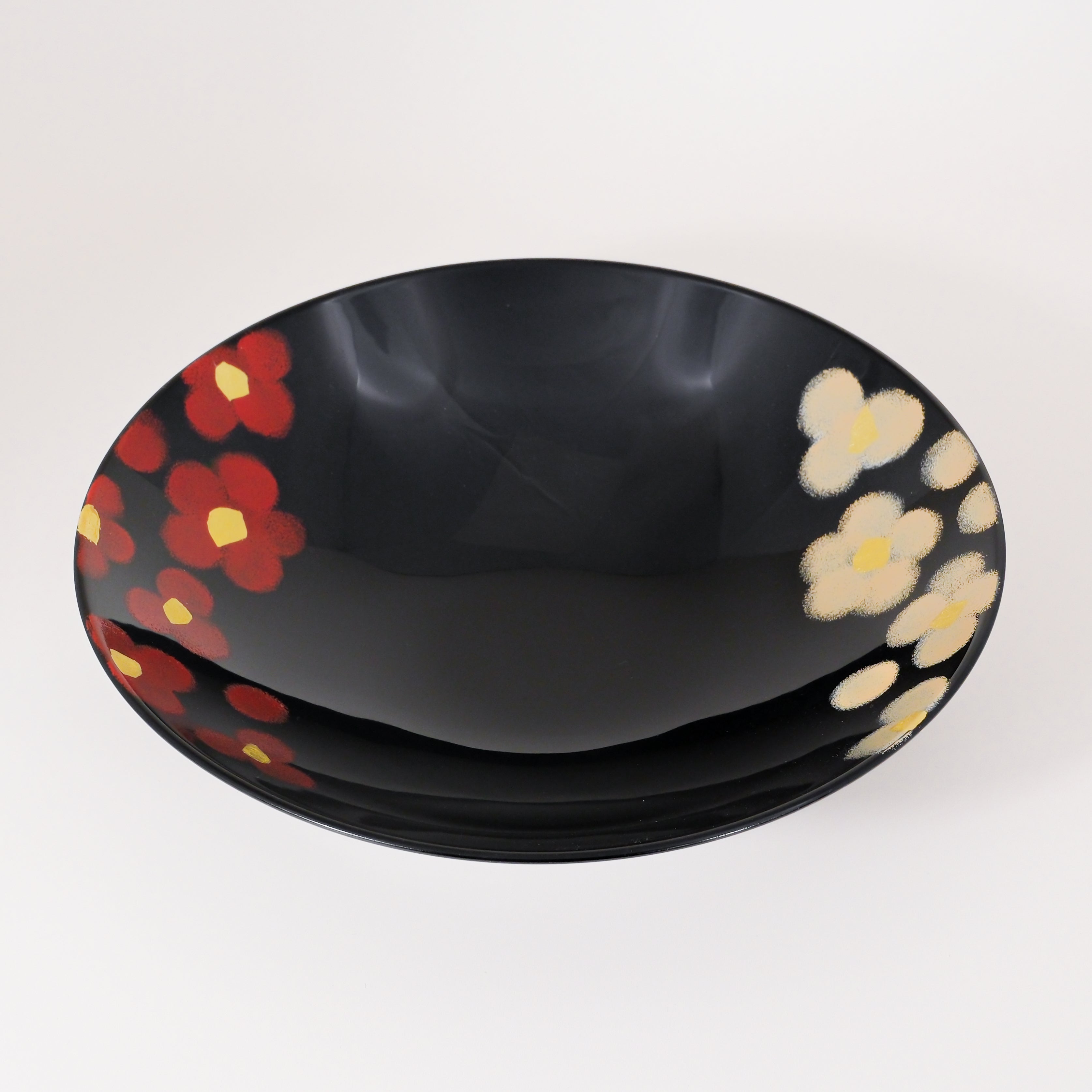 Urushi Lacquer Large Bowl – Hana Motif