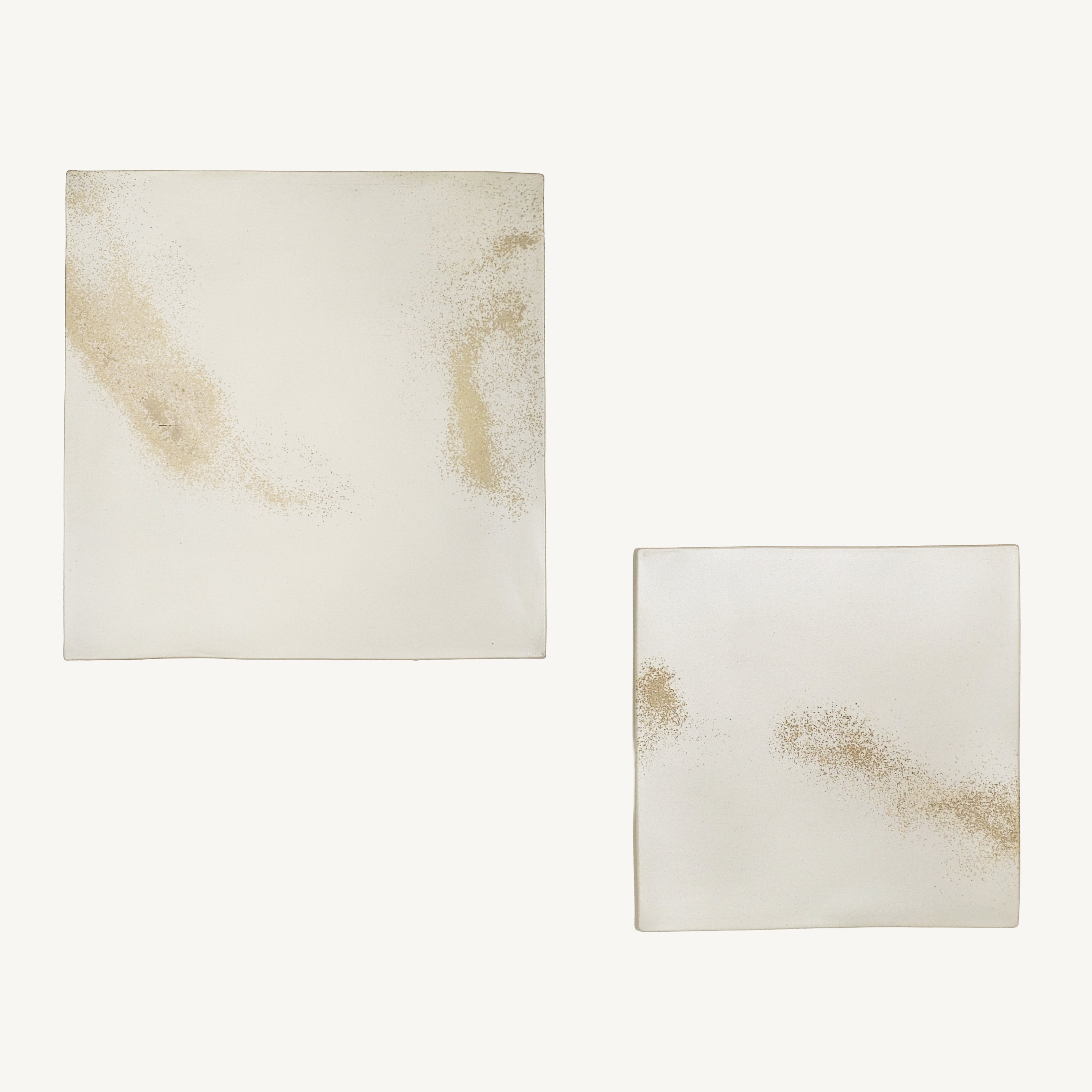 ”ban” Square Plate Set – 2 Sizes(White)
