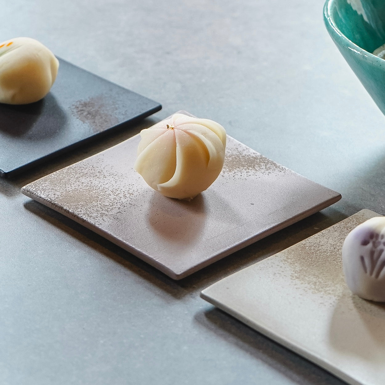 ”ban"  Square Small Plate Set – 3 Colors