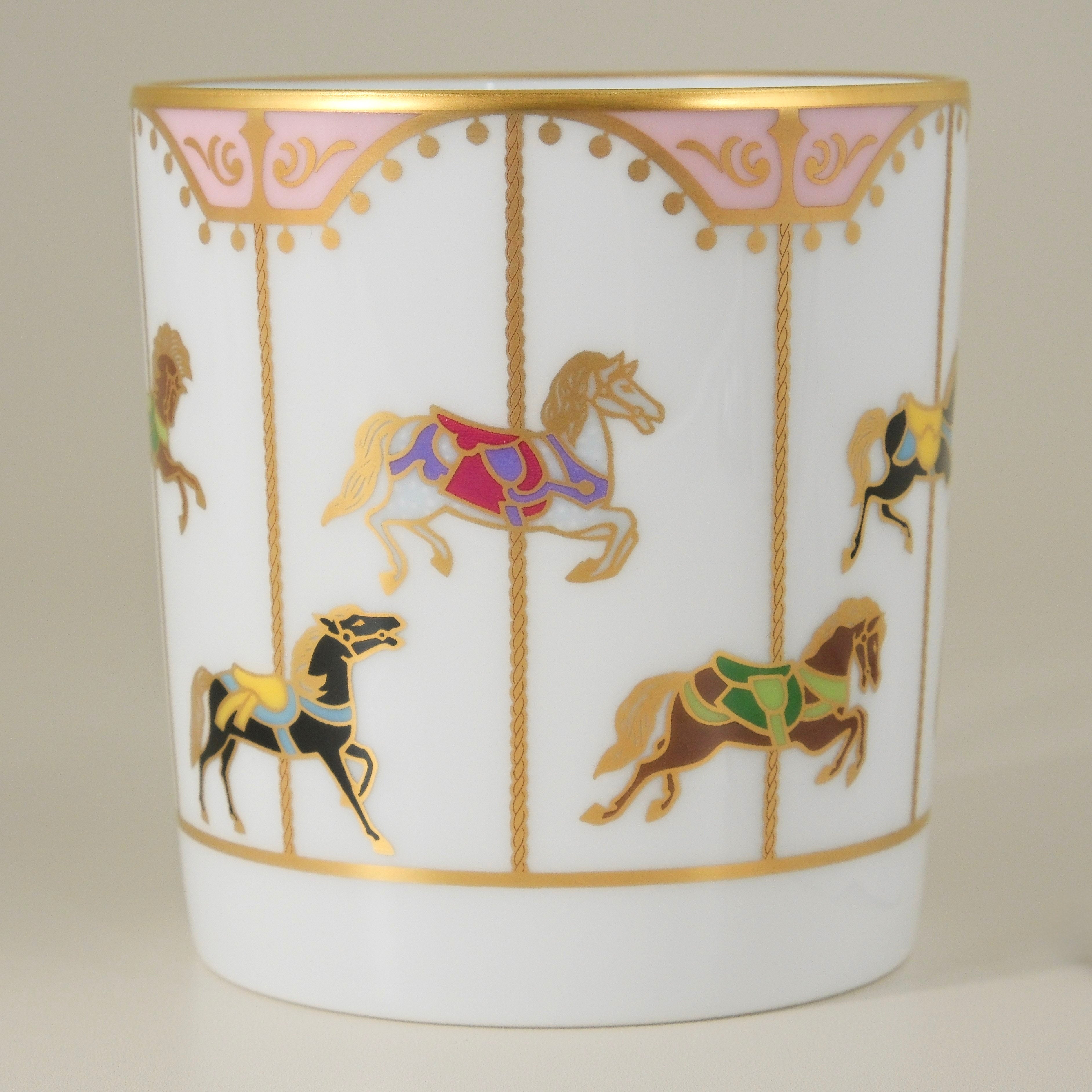 Okura Art China Merry-Go-Round (“Umaku Yuku”) Series Pair Mug