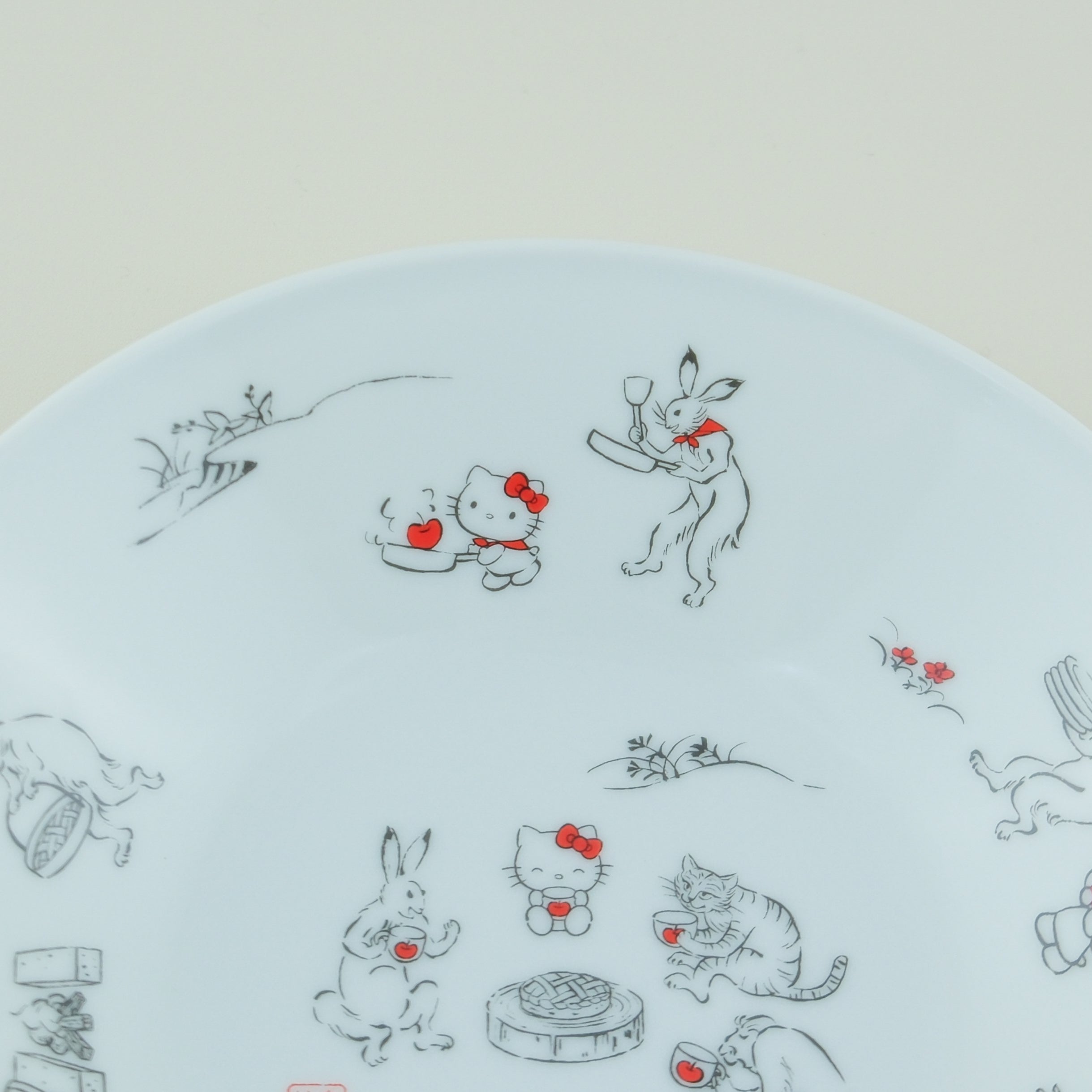 Tachikichi × Hello Kitty “Choju-Giga Collection” Porcelain Deep Plate