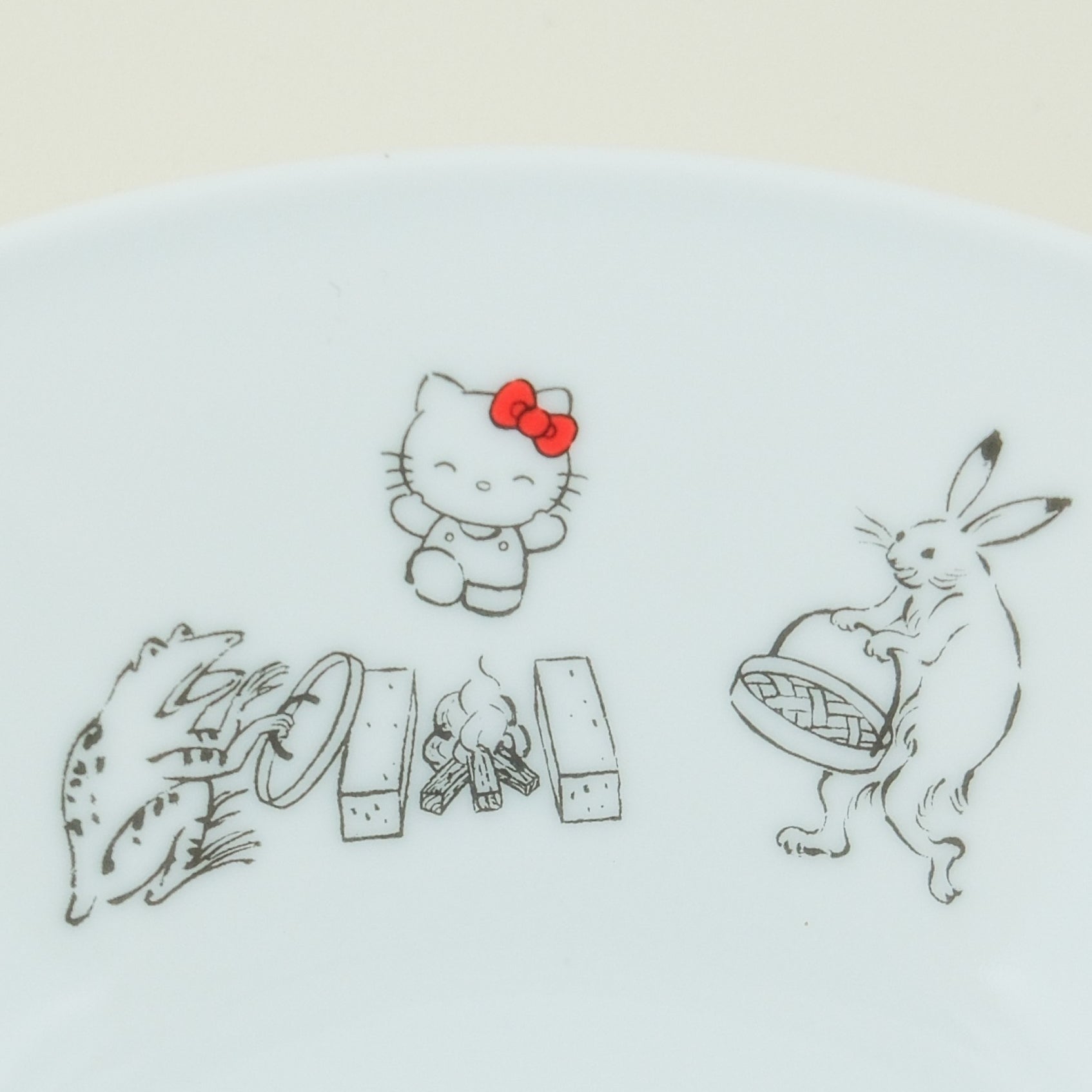 Tachikichi × Hello Kitty “Choju-Giga Collection” Porcelain Deep Plate