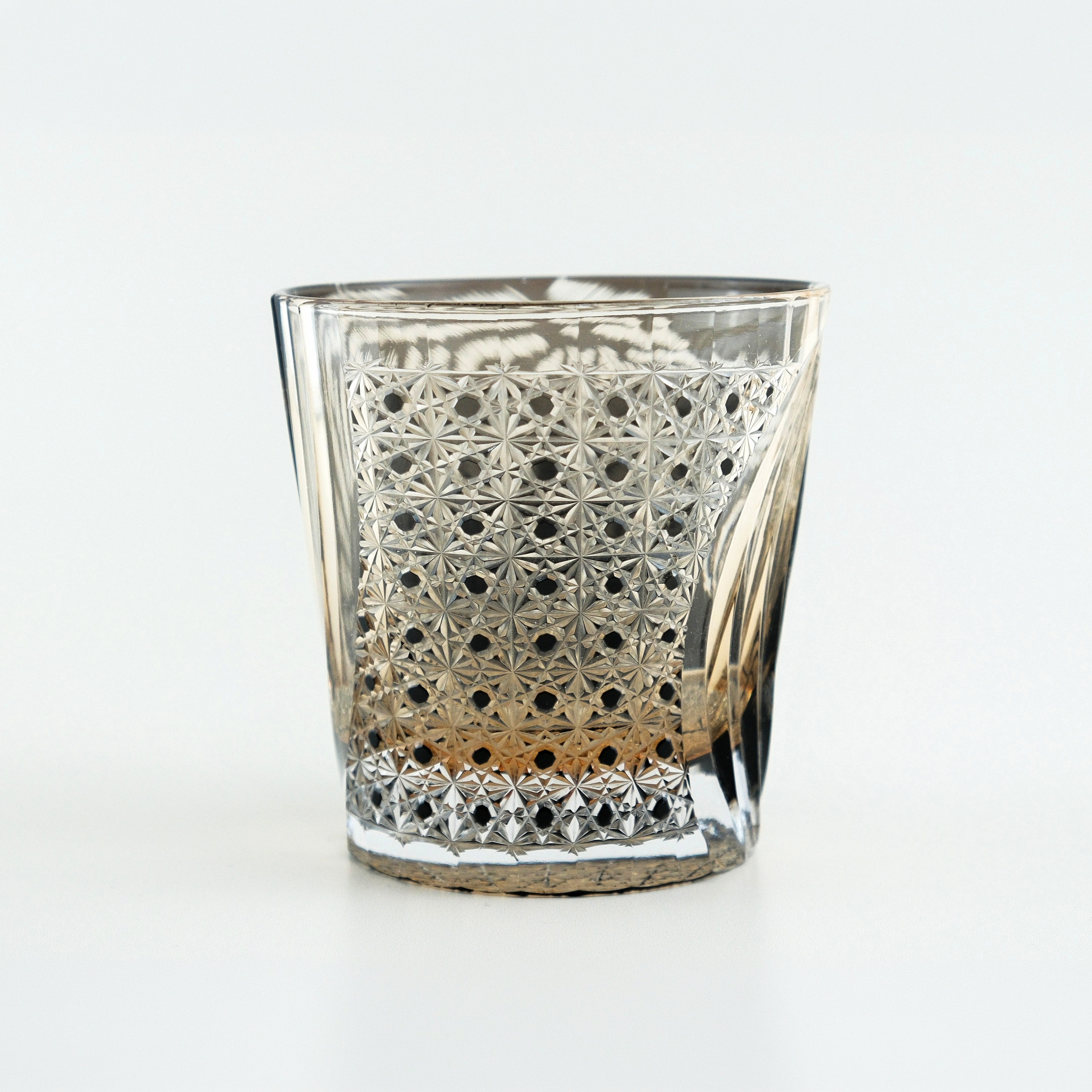 Japanese Hand-Carved Kiriko Glass “Ferocious Tiger”