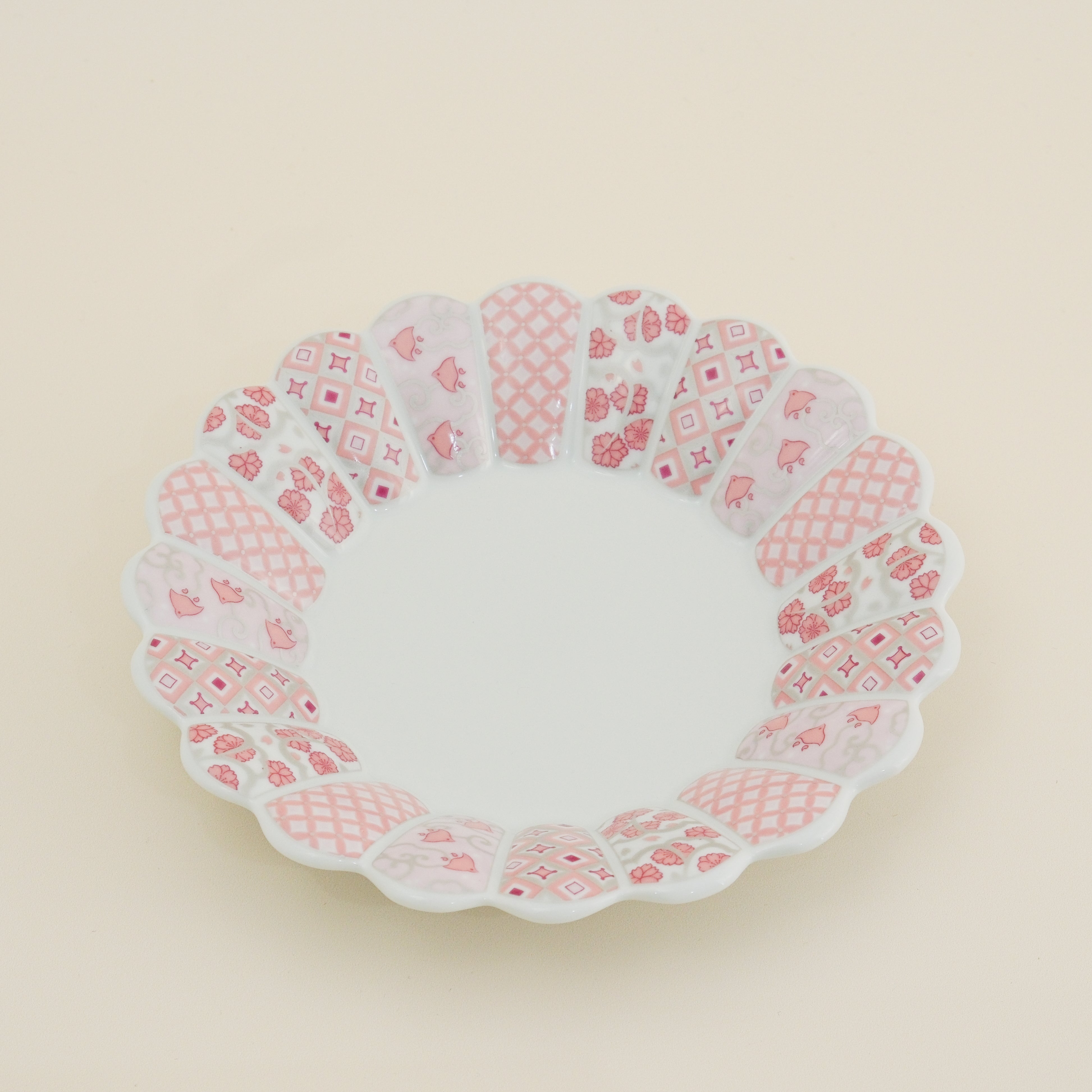 Hanarikyu Round Plate set – Pink＆Blue