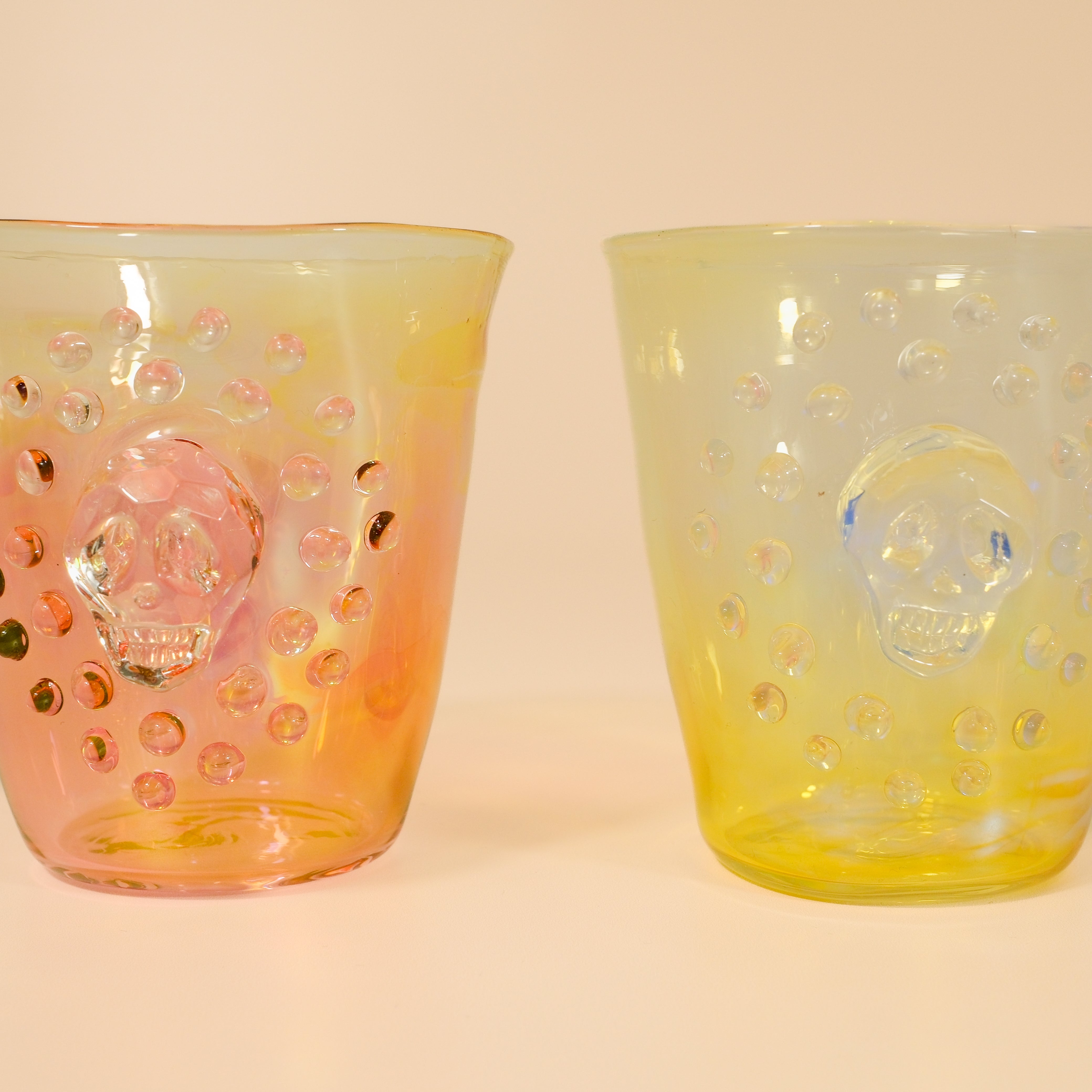“Luminous Skull Mini Glass Set” by Makiko Inoya