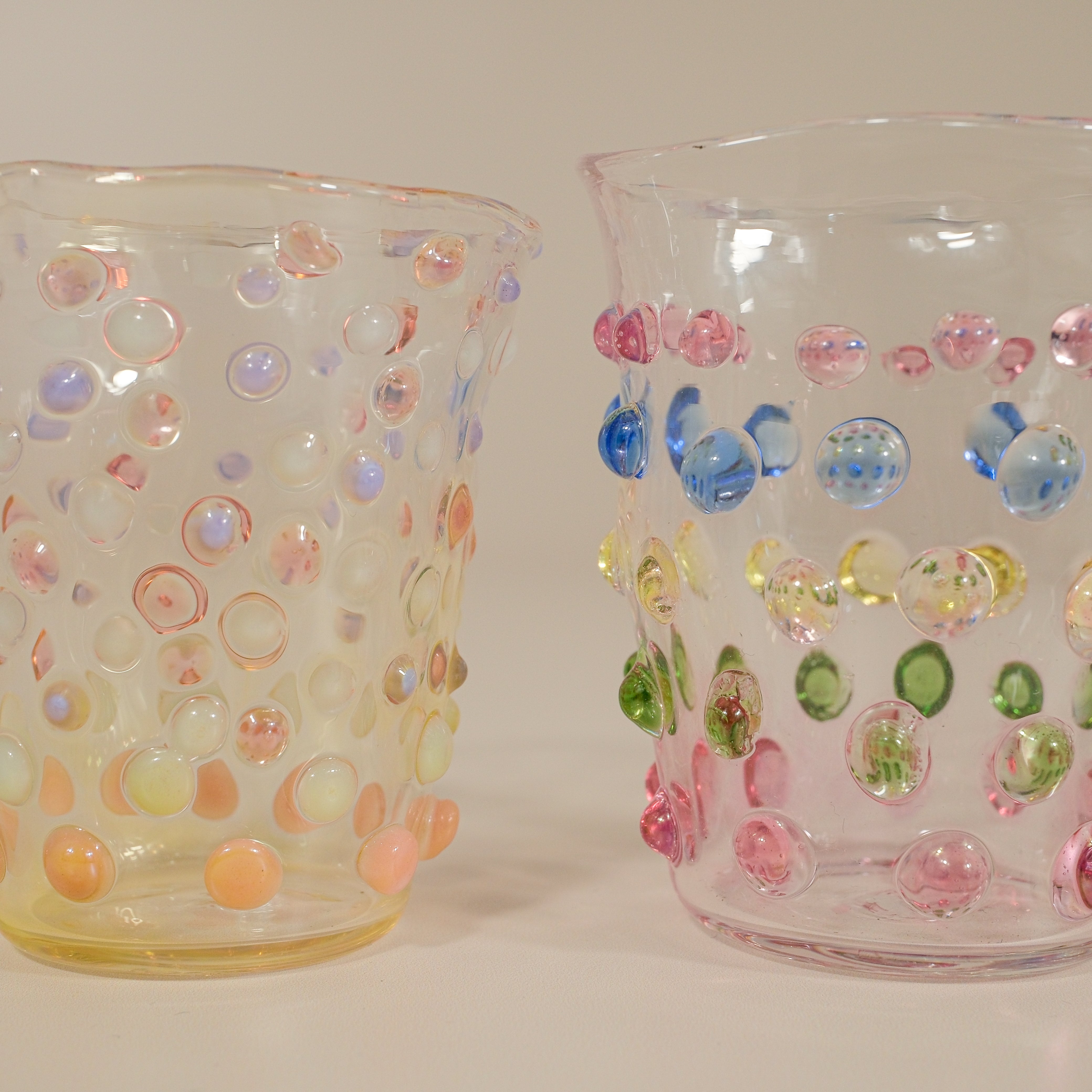 “Rainbow Dot Glass Set” by Makiko Inoya
