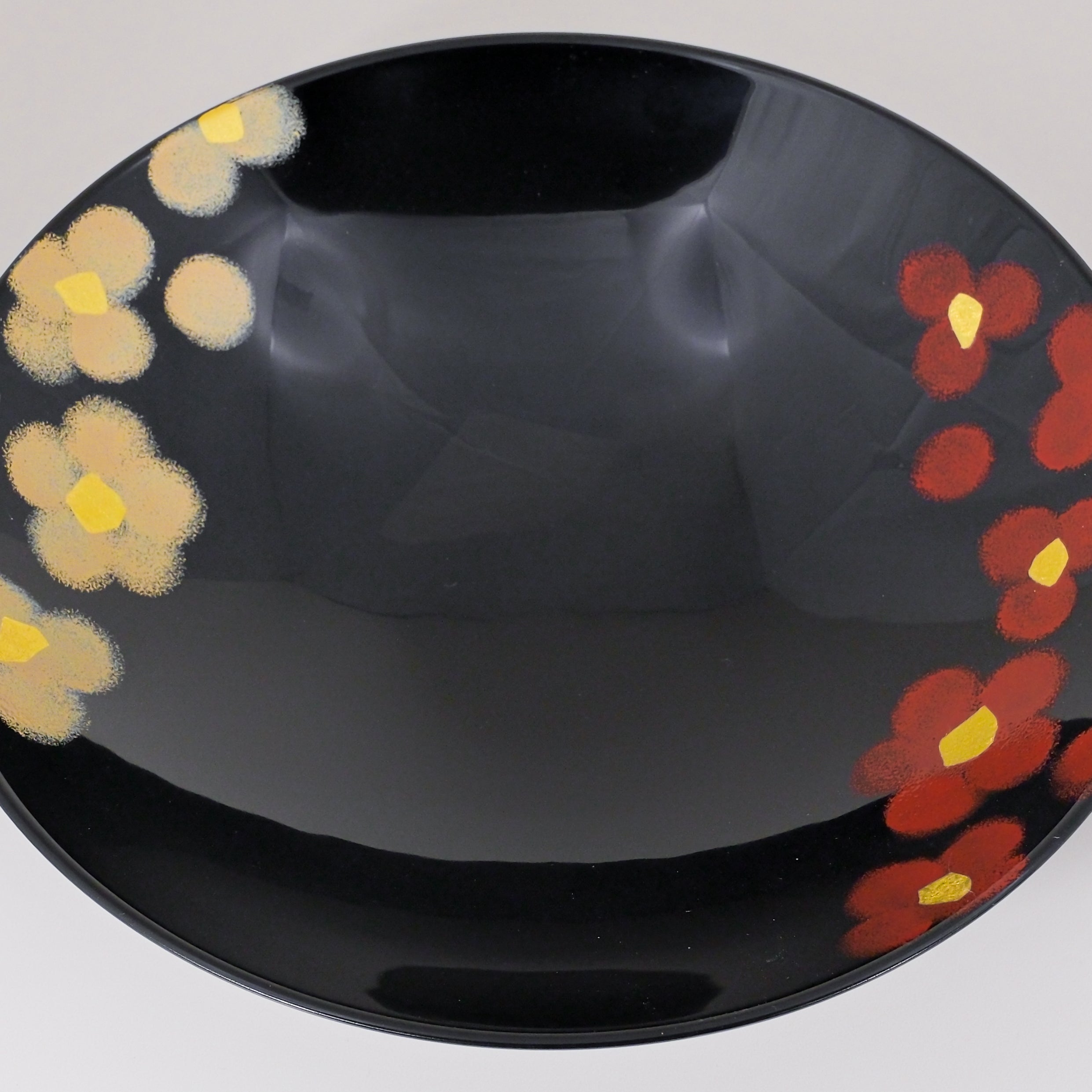 Urushi Lacquer Large Bowl – Hana Motif