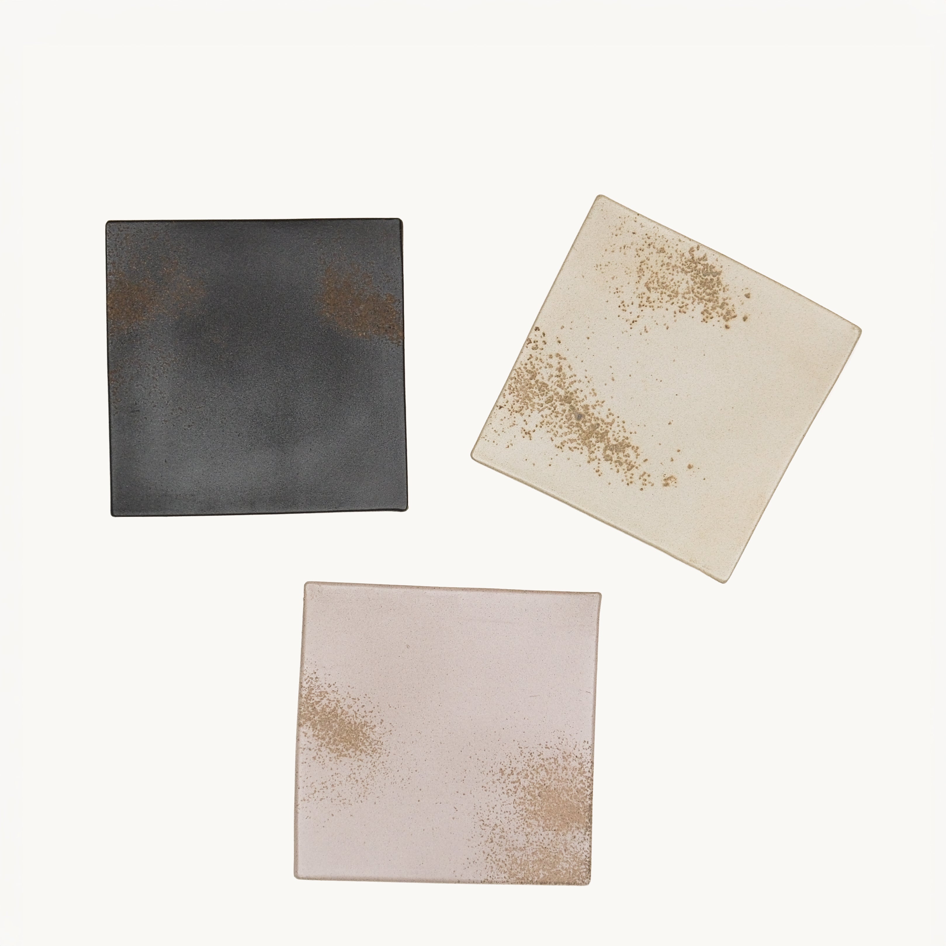 ”ban"  Square Small Plate Set – 3 Colors