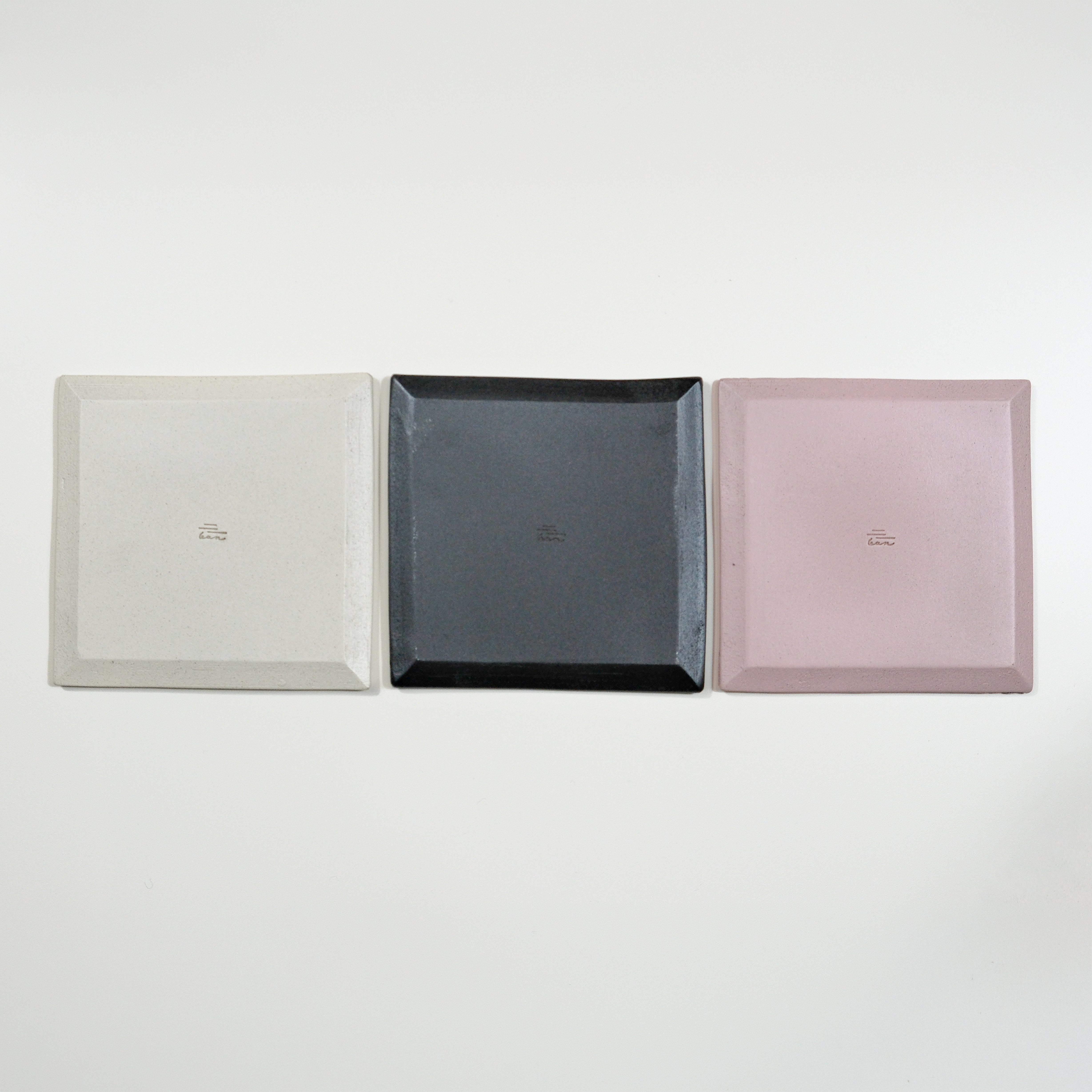 ”ban"  Square Small Plate Set – 3 Colors