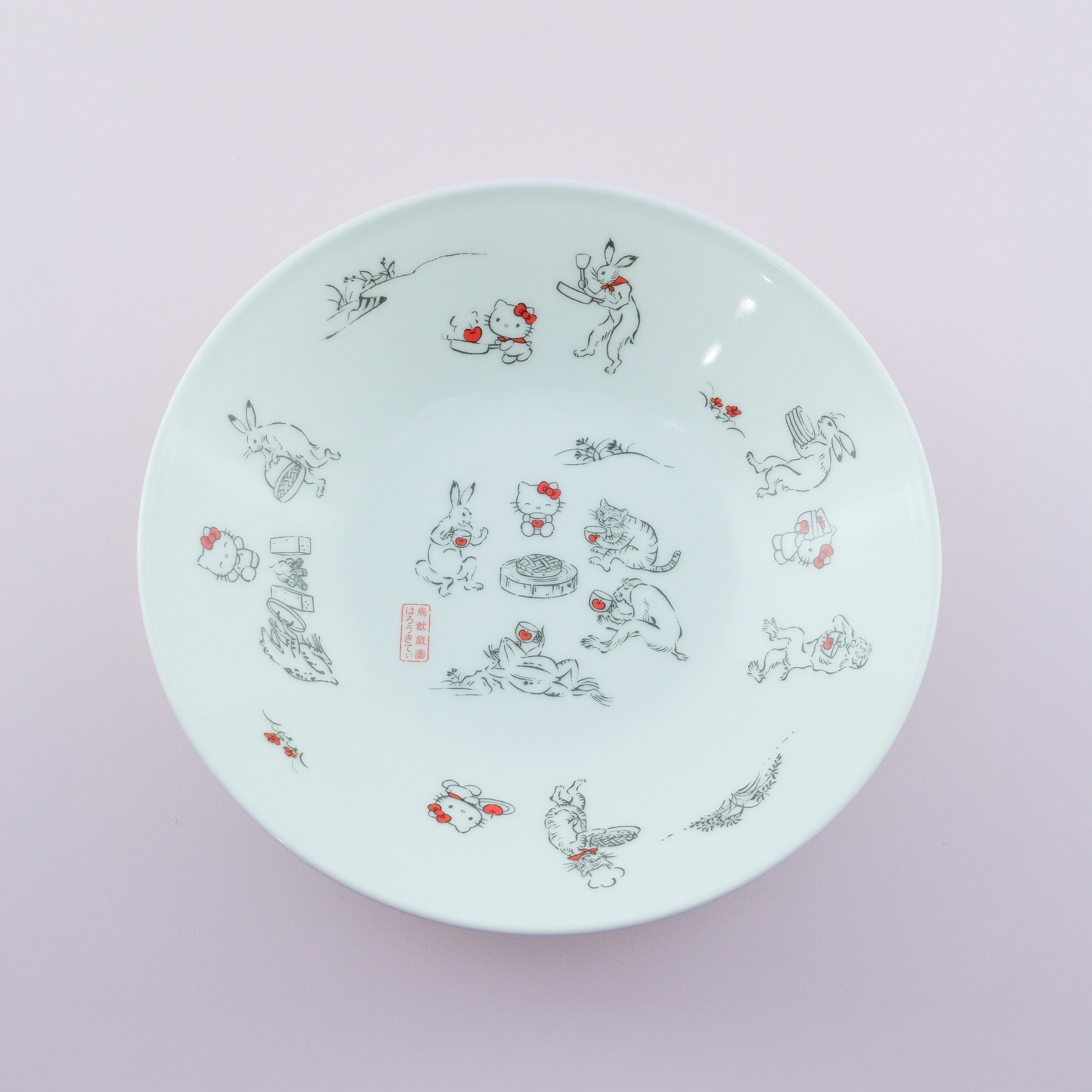 Tachikichi × Hello Kitty “Choju-Giga Collection” Porcelain Deep Plate