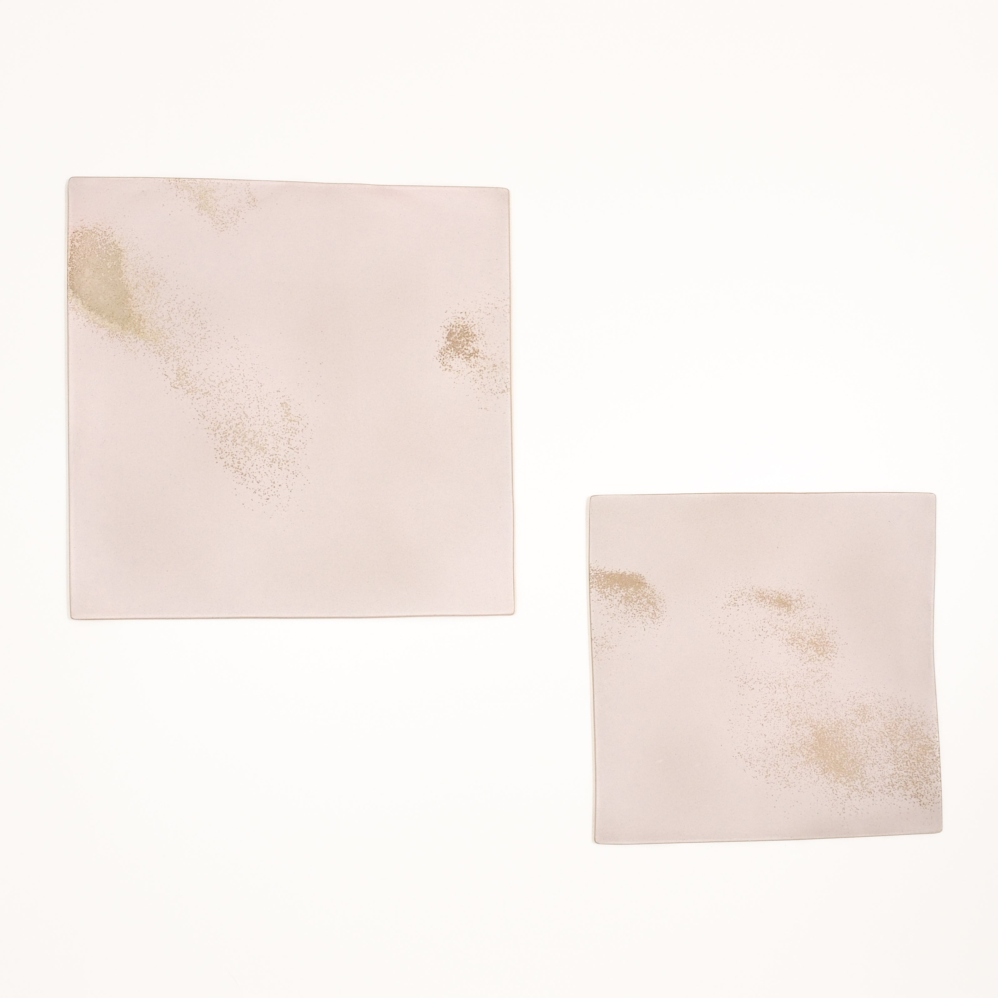 ”ban”  Square Plate Set – 2 Sizes(Dusty Rose)